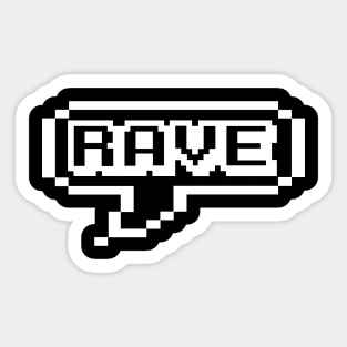 RAVE MUSIC LOVERS - collector white edition Sticker